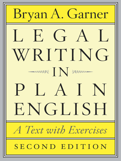 Cover image for Legal Writing in Plain English